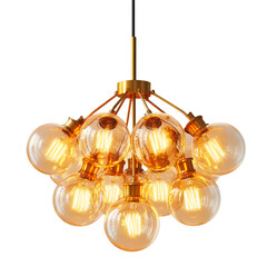 Elegant Gold Globe Light Fixture Cluster Warm Lighting Home Decor