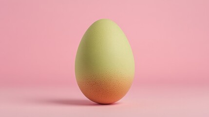 Fototapeta premium Vibrant Gradient Egg on Pink Background: Modern Minimalist Stock Photo