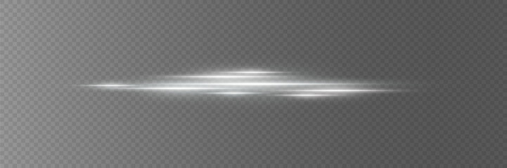 Light effects of lines and flashes. Laser beam flash. On a transparent background.