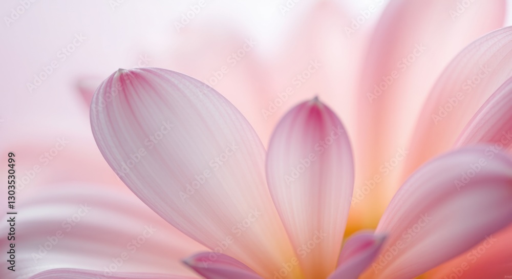 Aufkleber delicate pink flower petals close-up showing intricate textures and soft gradients in a macro photog