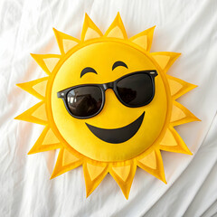 Cute Sun Character with sunglasses
