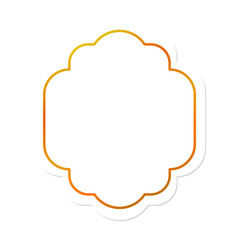 Border with gold frame and place for your text. Elegant, decorative element, empty label, banner. Vector illustration.