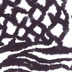 Blue Zebra Print. Modern Child Zoo. Modern Animal