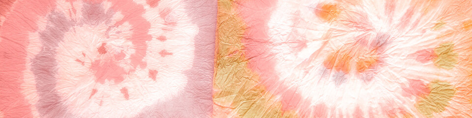 Tan Tie Dye Wash. Delicate Digital Brush. Rainbow