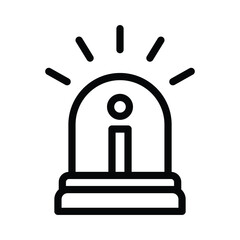 2 siren line icon illustration vector graphic.eps