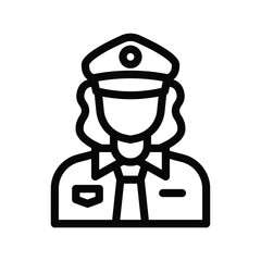 23 policewomen line icon illustration vector graphic.eps