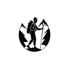 silhouette of a man with a surfboard on white background