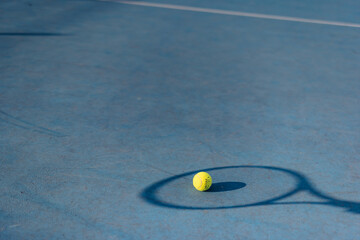 Tennis match outdoor in summertime