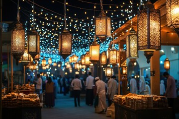 Fototapeta premium Street market at night