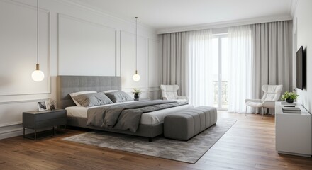 Fototapeta premium interior of a bedroom
