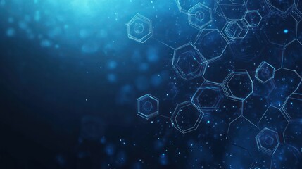 Abstract hexagonal molecular structure background. Use Scientific presentation or website background