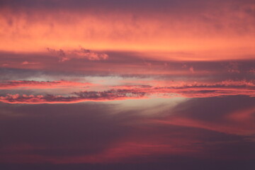 sunset in the clouds