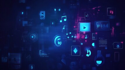 Fototapeta premium Abstract Digital Music Interface
