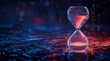 digital hourglass binary sand