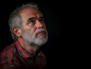 Obraz premium pensive man on a clean background