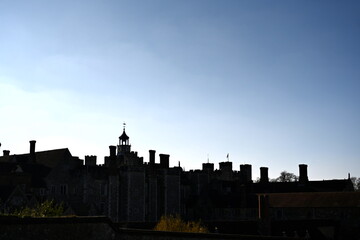 old estate building silhouette 