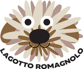 Lagotto romagnolo dog vector illustration