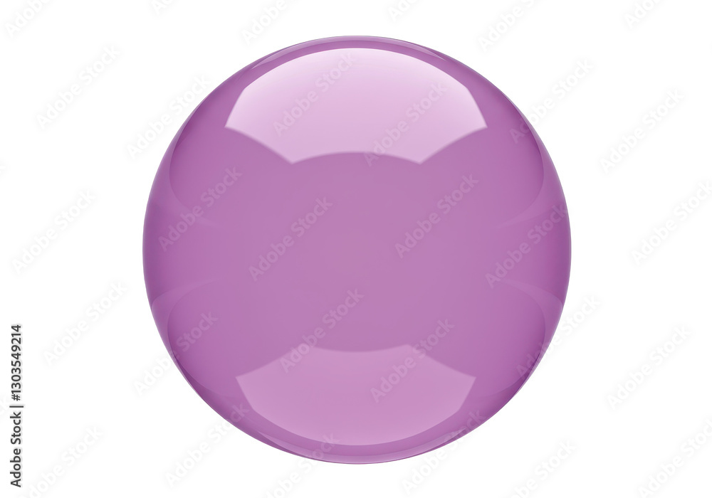 Poster a transparent purple bubble with a smooth glossy surface isolated on transparent background