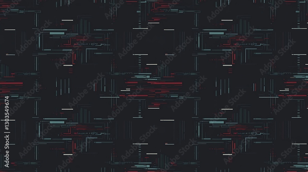 Poster abstract digital pattern: a sleek, modern design of interconnected lines and geometric shapes in a s