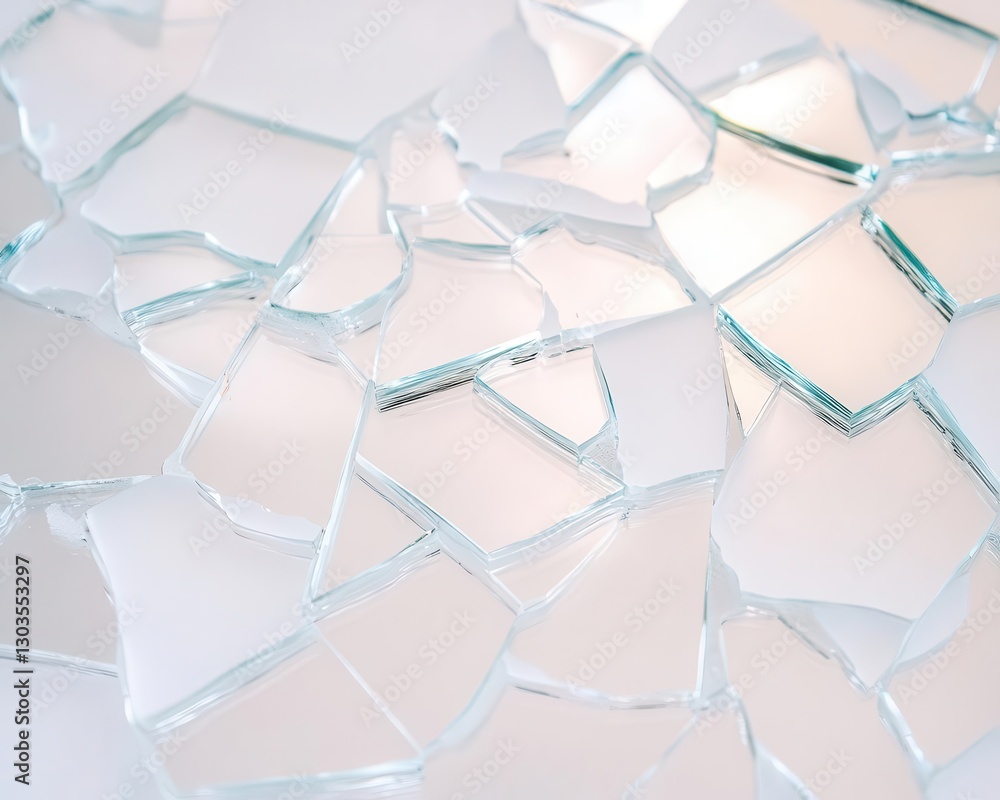 Aufkleber broken mirror with its reflection remaining intact, impossible visual effect