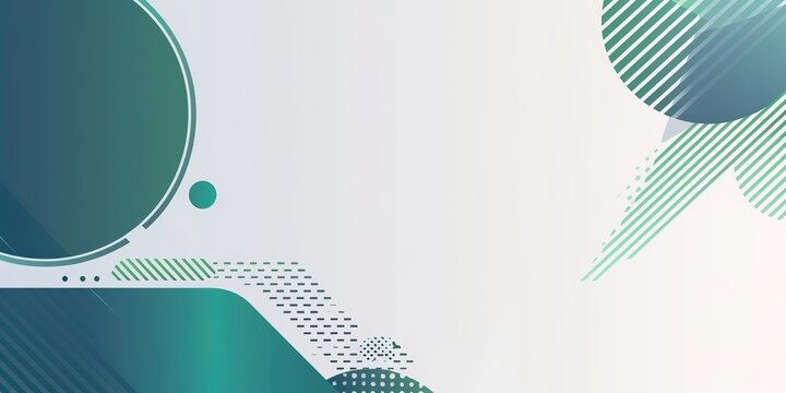 professional business presentation background concept template, green geometric fractal on white background, 