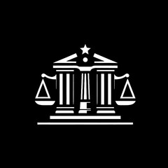 Law firm logo black and white vector