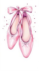 Pink ballerina ballet shoes