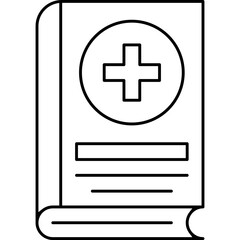 Obraz premium Medical Book single vector icon illustration