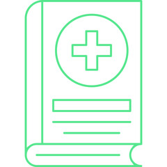 Fototapeta premium Medical Book single vector icon illustration