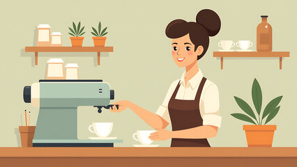 freshly brewed coffee served barista