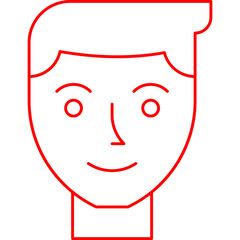 Human Face single vector icon illustration