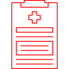 Fototapeta premium Medical Report single vector icon illustration