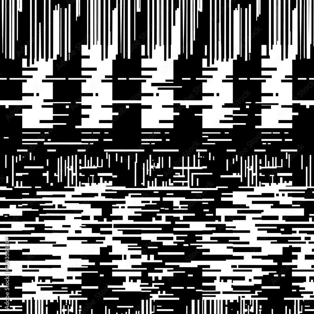 Poster abstract black and white pattern: a captivating, geometric black and white pattern of vertical and h