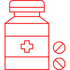 Obraz premium Tablets single vector icon illustration