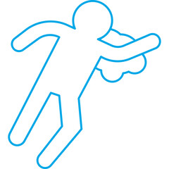 Deadbody Print single vector icon illustration