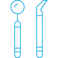 Dentist Tool III single vector icon illustration