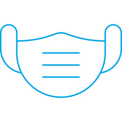 Surgeon's Face Mask single vector icon illustration