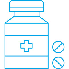 Obraz premium Tablets single vector icon illustration