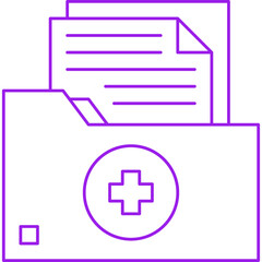 Fototapeta premium Medical Records single vector icon illustration
