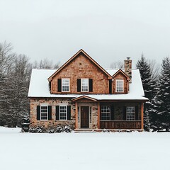 Snowy house exterior for family lifestyle