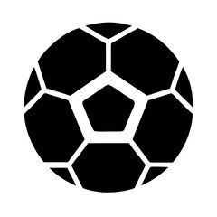 Obraz premium a black and white graphic soccer ball, representing the sport of football vector illustration