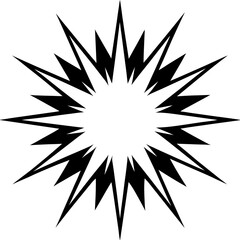 Fototapeta premium a graphic illustration of a black starburst or explosion on a isolated background vector illustration