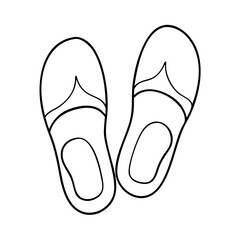a pair of illustrated flip-flops drawing, perfect for summer or beach scenes, vector illustration