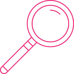 Magnifying glass single vector icon illustration