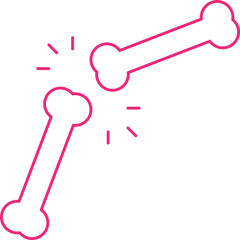 Bone single vector icon illustration