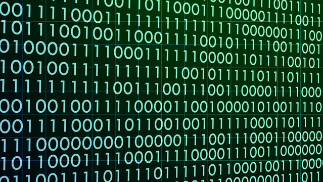 Green binary code background