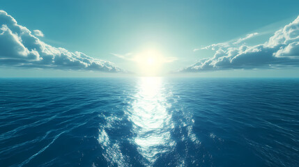 Fototapeta premium Lines grid technology perspective background. 3d rendering. Eternity - Ocean. Illustration