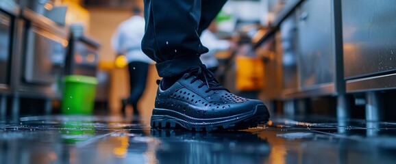Chef's Footwear in a Wet Commercial Kitchen