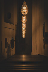 chandelier in the church