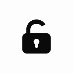 security unlock icon sign vector